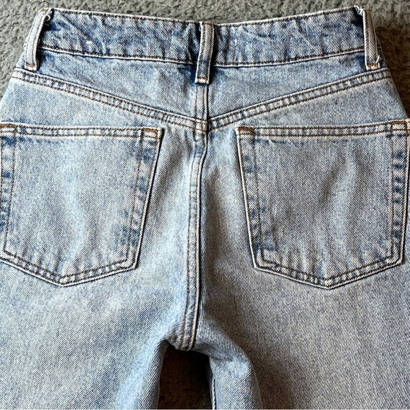 MNG Mango Havana Jeans Women's Size 1 Raw Hem Button closure Cropped - Picture 4 of 12